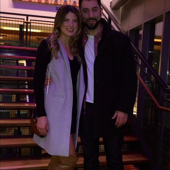 Fashionable, Light Gray lined Soft  Wool Long Vest - Picture 3 of 3